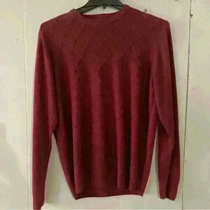 Dockers Men's Large Burgundy Long Sleeve Sweater
